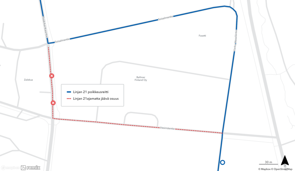 Karttakuva työmaasta