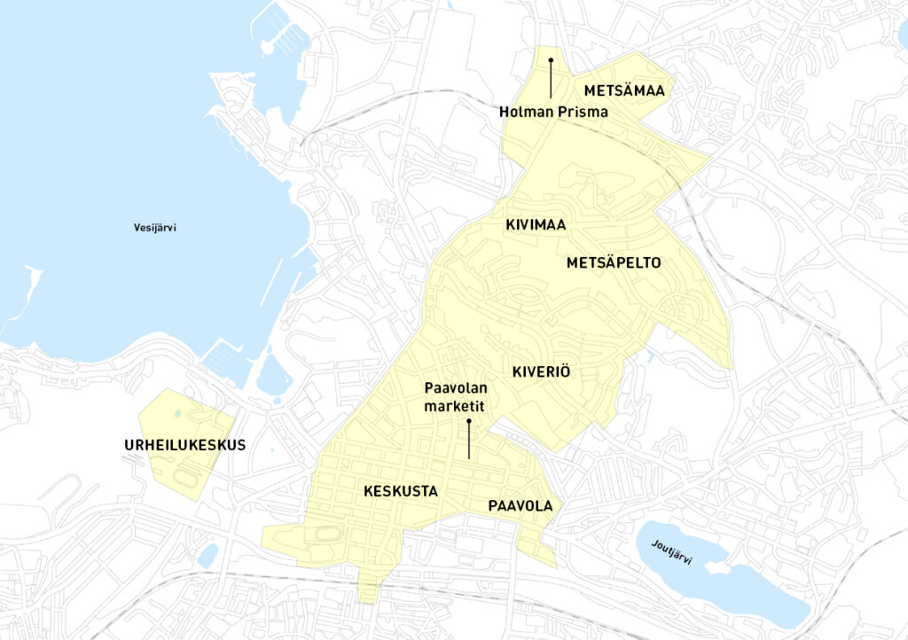 Lempi 6 kartta Metsämaa - Paavola - Keskusta - Paavola - Metsämaa